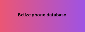 Belize phone database