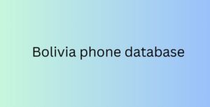 Bolivia phone database