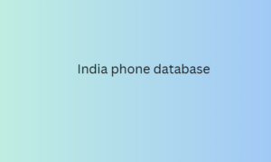 India phone database