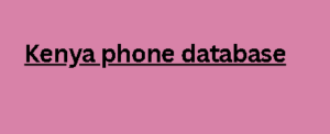 Kenya phone database