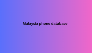 Malaysia phone database