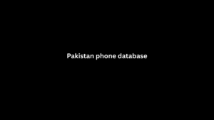 Pakistan phone database